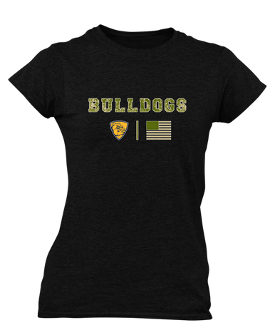 Alhambra Bulldogs Camo Flag Women's SS T-Shirt