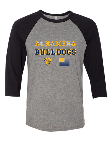 Alhambra Bulldogs Spirit Flag Men's Baseball T-Shirt