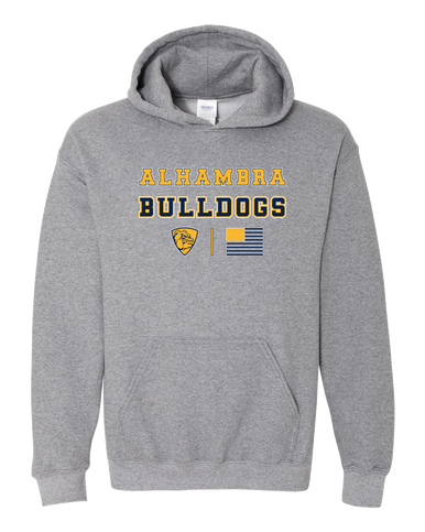 Alhambra Bulldogs Spirit Flag Men's Hoodie