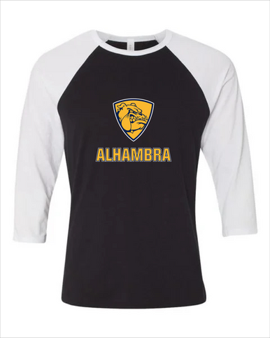 Alhambra Bulldogs Mascot #2 Women's Baseball T-Shirt