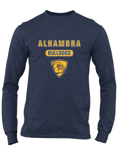 Alhambra Bulldogs Mascot #3 Men's LS T-Shirt