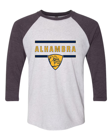 Alhambra Bulldogs Mascot #4 Men's Baseball T-Shirt