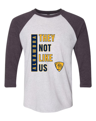 Alhambra Bulldogs They Not Like Us #1 Men's Baseball T-Shirt