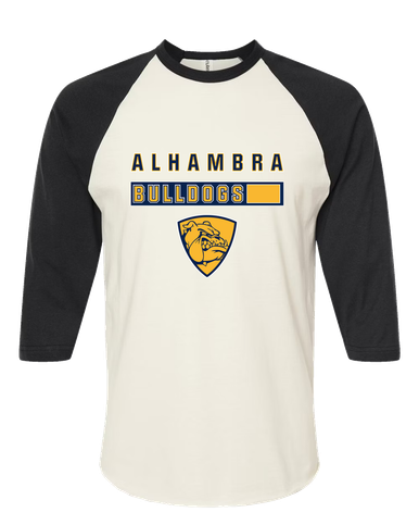 Alhambra Bulldogs Mascot #7 Men's Baseball T-Shirt