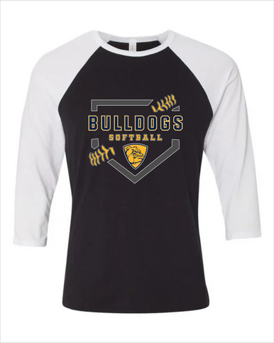Alhambra Bulldogs Softball #2 Women's Baseball T-Shirt