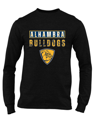 Alhambra Bulldogs Mascot #9 Men's LS T-Shirt