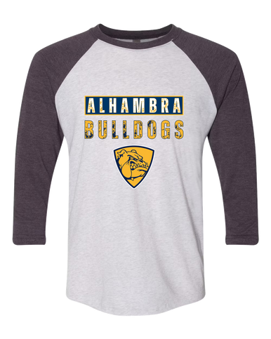Alhambra Bulldogs Mascot #9 Men's Baseball T-Shirt