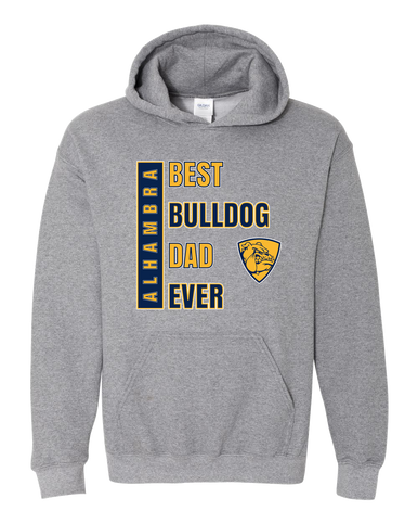 Alhambra Bulldogs Best Bulldog Dad Men's Hoodie