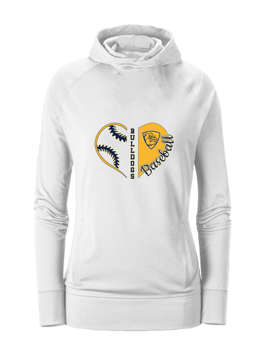 Alhambra Bulldogs Heart Baseball Women's Hoodie