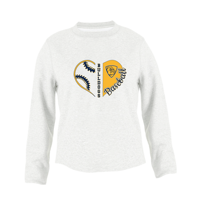 Alhambra Bulldogs Heart Baseball Women's Sweatshirt