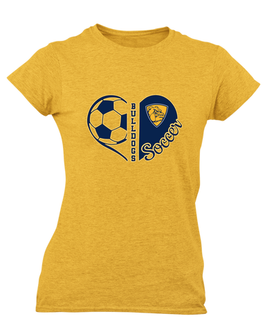 Alhambra Bulldogs Heart Soccer Women's SS T-Shirt
