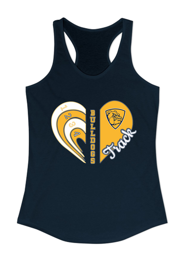 Alhambra Bulldogs Heart Track Women's Tank Top