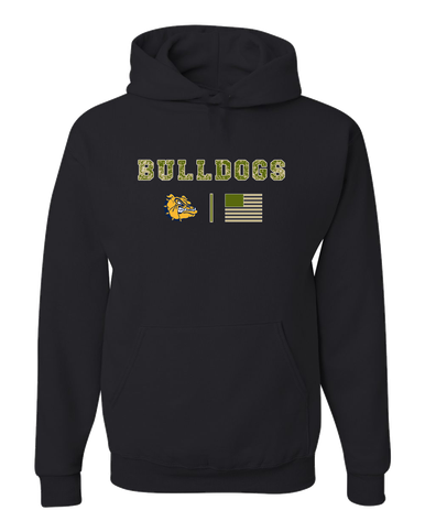 Alhambra Bulldogs Camo Flag Men's Premium Hoodie
