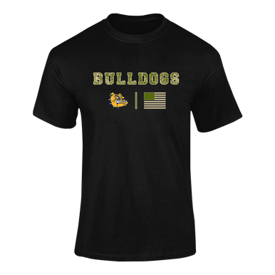 Alhambra Bulldogs Camo Flag Men's SS T-Shirt