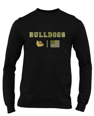 Alhambra Bulldogs Camo Flag Men's Premium LS T-Shirt
