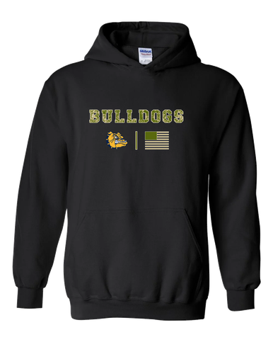 Alhambra Bulldogs Camo Flag Men's Hoodie