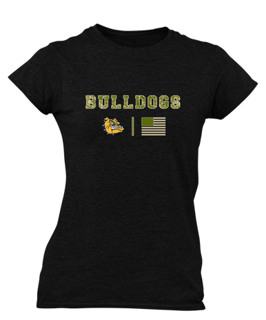 Alhambra Bulldogs Camo Flag Women's Premium SS T-Shirt