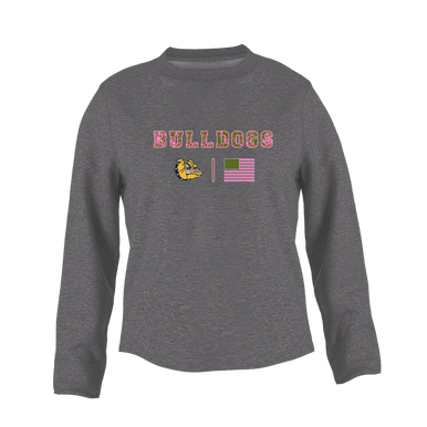 Alhambra Bulldogs Pink Camo Flag Women's Sweatshirt