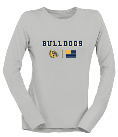 Alhambra Bulldogs Team Colors Flag Women's Premium LS T-Shirt