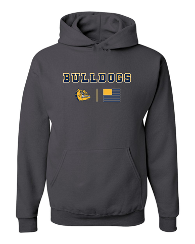 Alhambra Bulldogs Team Colors Flag Men's Premium Hoodie