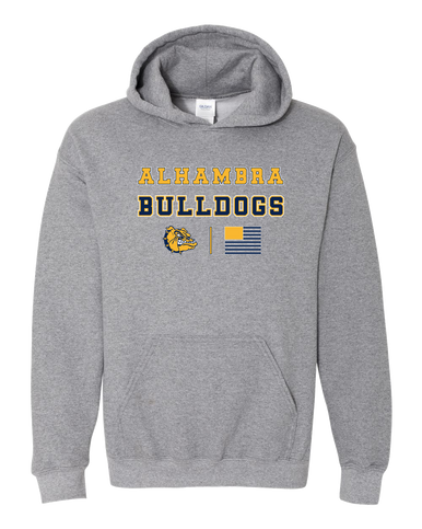 Alhambra Bulldogs Spirit Flag Men's Hoodie