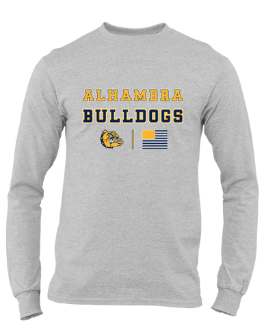 Alhambra Bulldogs Spirit Flag Men's Premium LS T-Shirt