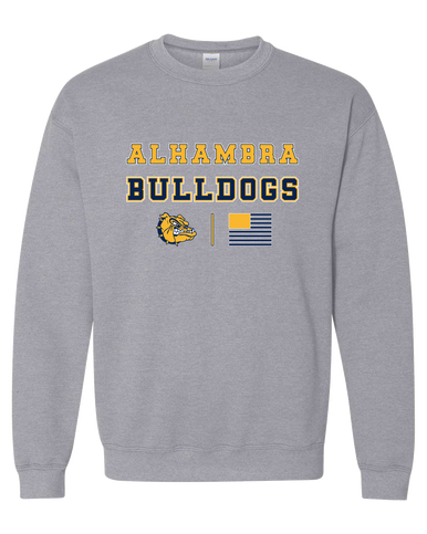 Alhambra Bulldogs Spirit Flag Men's Sweatshirt