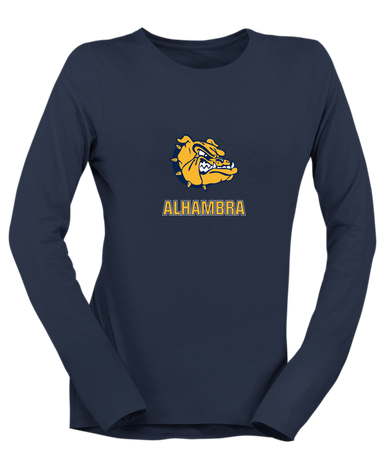 Alhambra Bulldogs Mascot #2 Women's LS T-Shirt