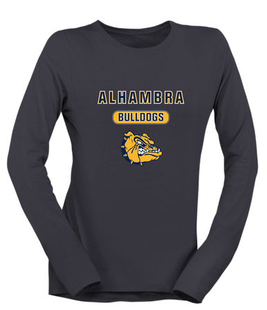 Alhambra Bulldogs Mascot #3 Women's Premium LS T-Shirt
