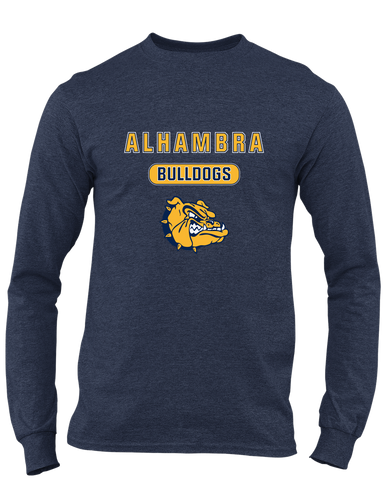 Alhambra Bulldogs Mascot #3 Men's LS T-Shirt