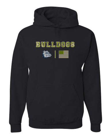 Centennial Bulldogs Camo Flag Men's Premium Hoodie