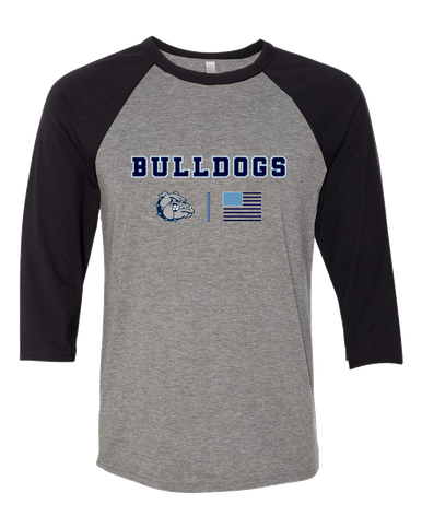 Centennial Bulldogs Team Colors Flag Women's Baseball T-Shirt