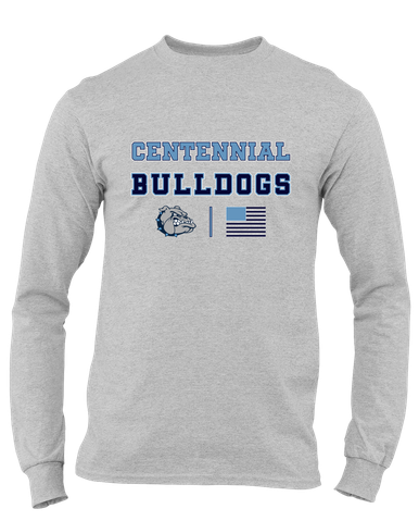 Centennial Bulldogs Spirit Flag Men's Premium LS T-Shirt