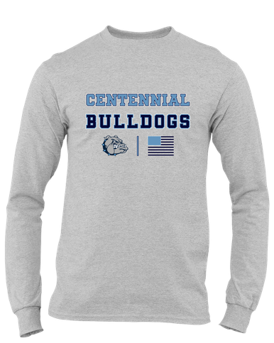 Centennial Bulldogs Spirit Flag Men's LS T-Shirt