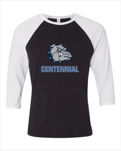 Centennial Bulldogs Mascot #2 Women's Baseball T-Shirt