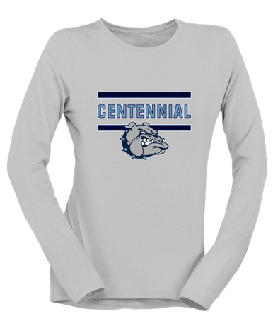 Centennial Bulldogs Mascot #4 Women's LS T-Shirt