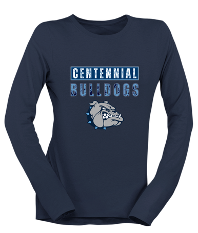 Centennial Bulldogs Mascot #9 Women's LS T-Shirt