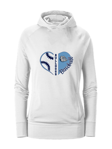 Centennial Bulldogs Heart Baseball Women's Hoodie