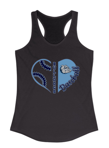 Centennial Bulldogs Heart Baseball Women's Tank Top