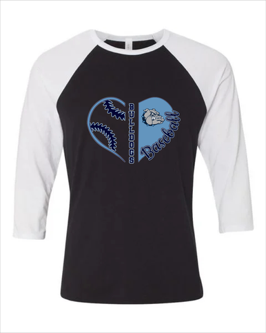 Centennial Bulldogs Heart Baseball Women's Baseball T-Shirt