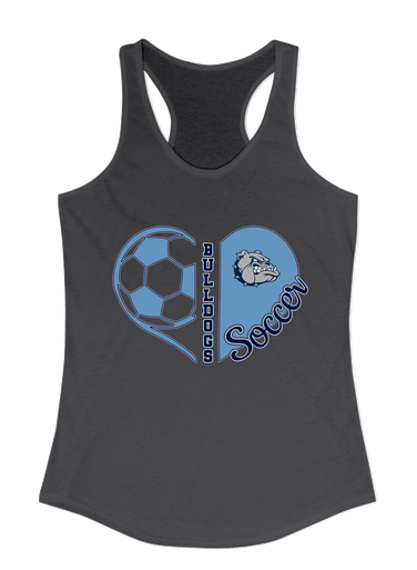 Centennial Bulldogs Heart Soccer Women's Tank Top
