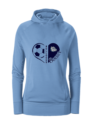 Centennial Bulldogs Heart Soccer Women's Hoodie