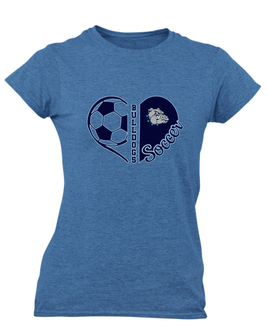 Centennial Bulldogs Heart Soccer Women's Premium SS T-Shirt