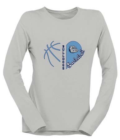 Centennial Bulldogs Heart Basketball Women's Premium LS T-Shirt