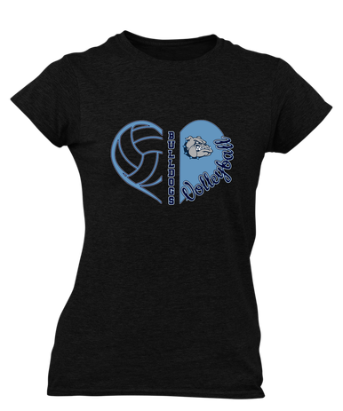Centennial Bulldogs Heart Volleyball Women's Premium SS T-Shirt