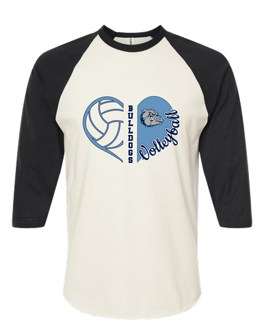 Centennial Bulldogs Heart Volleyball Women's Baseball T-Shirt