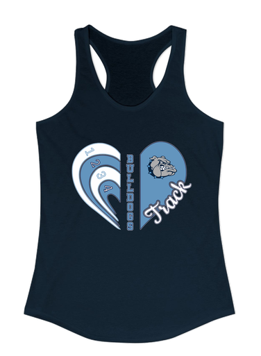 Centennial Bulldogs Heart Track Women's Tank Top