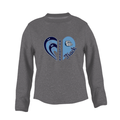 Centennial Bulldogs Heart Track Women's Sweatshirt