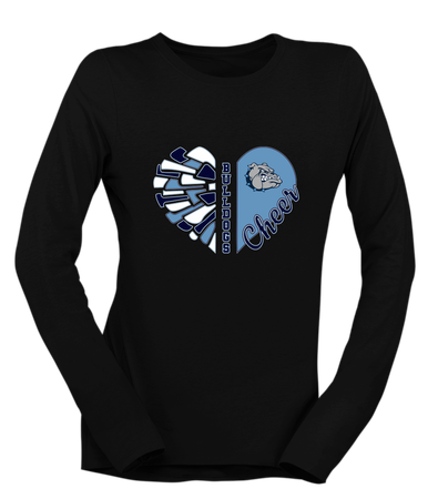 Centennial Bulldogs Heart Cheer Women's Premium LS T-Shirt