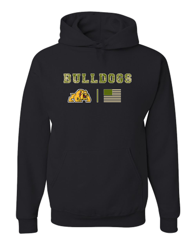 Batavia Bulldogs Camo Flag Men's Premium Hoodie